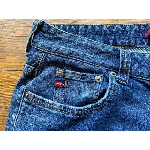 BCBG MAXAZRIA Distressed Flared Button-Fly Jeans sz 8 - Picture 6 of 15